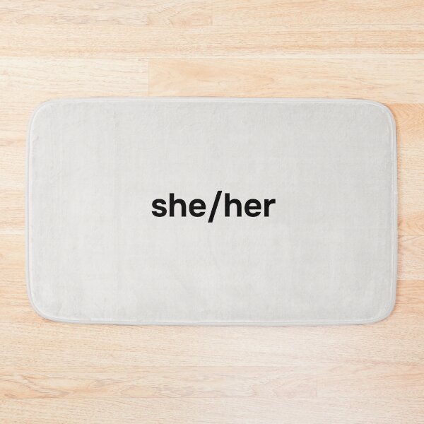 Item preview, She/her. Simple black lettering. designed and sold by helga-wigandt.