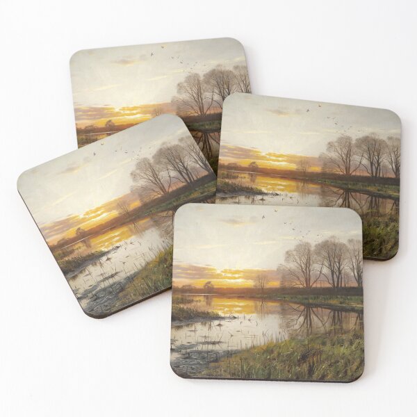 Item preview, Tranquil Reflections: Serene Sunlit Scene with Water and Birds designed and sold by SweetMySpot.