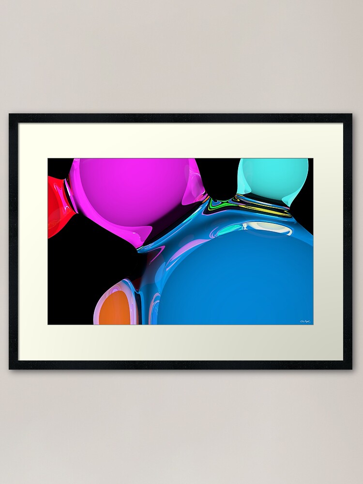 Alternative Ansicht von Neon Glas Gerahmter Kunstdruck