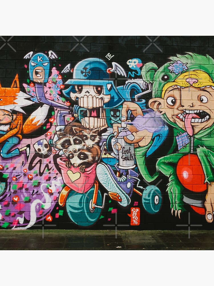 "cartoon wall art painting" Poster for Sale by DigitalChickHub Redbubble