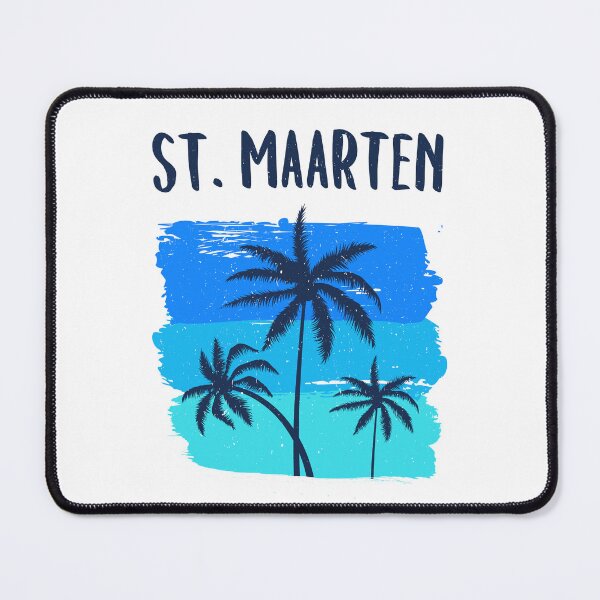 Item preview, St. Maarten Retro Vacation Souvenir Palm Trees designed and sold by Delightfully Cynical.