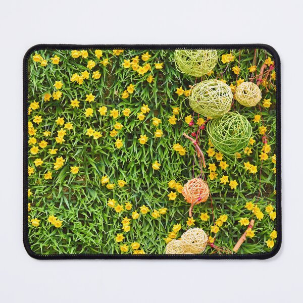 Item preview, Spring nature background with yellow flowers and grass designed and sold by goceris.