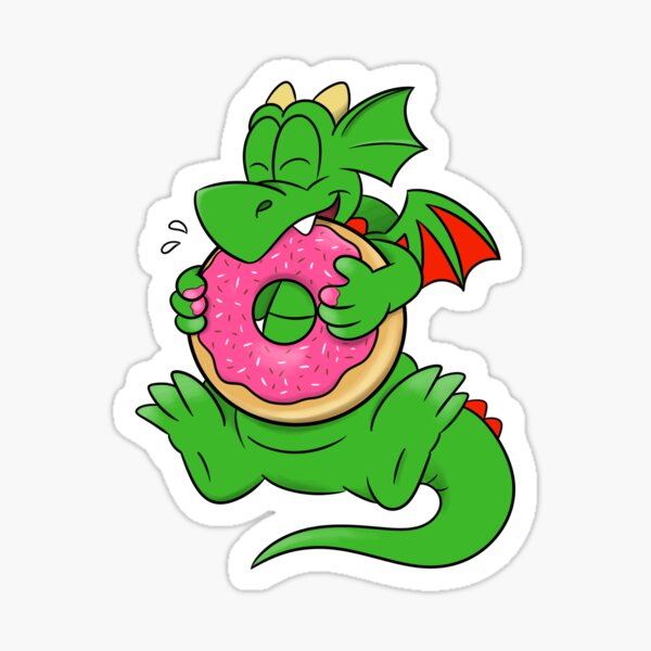 Happiness is Doughnut Shaped Sticker Sticker