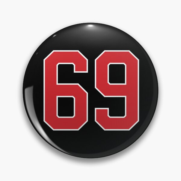 Item preview, Sports Number 69, red black color lucky sport sixty nine designed and sold by ArtIsParty.
