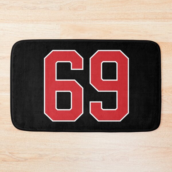 Item preview, Sports Number 69, red black color lucky sport sixty nine designed and sold by ArtIsParty.