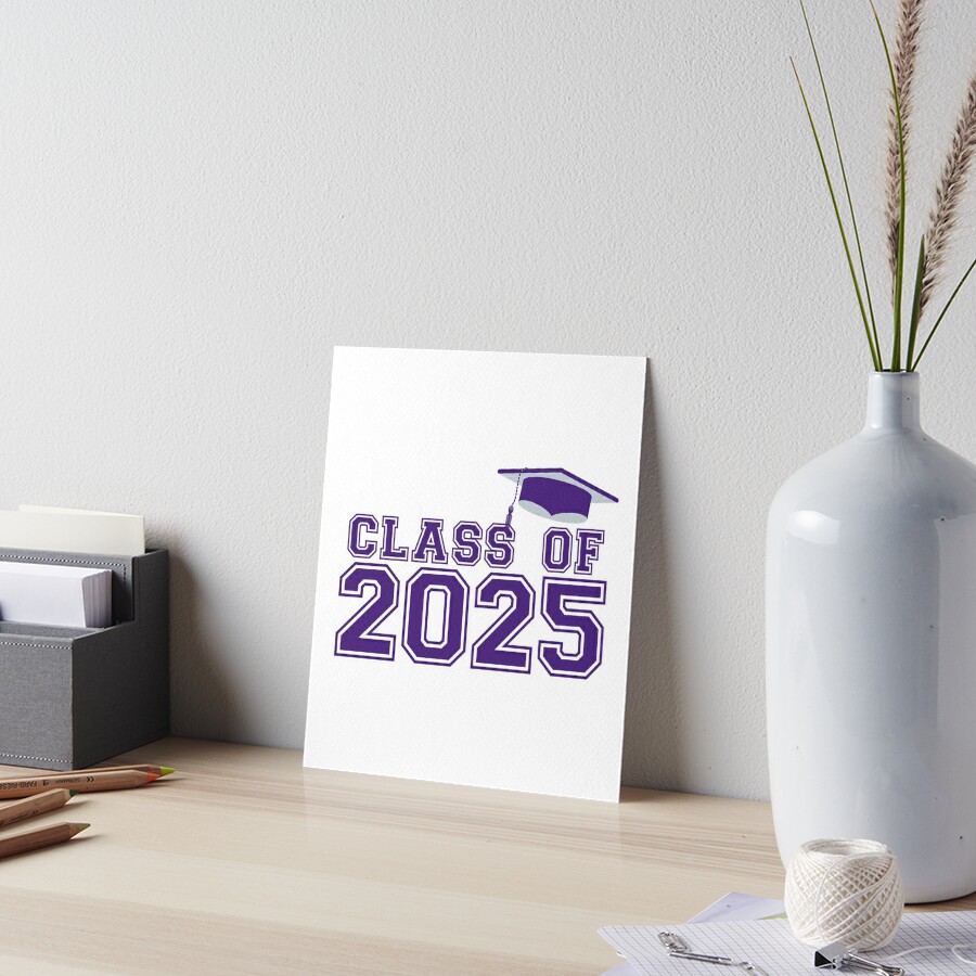 "Class Of 2025 High School Graduation" Art Board Print by