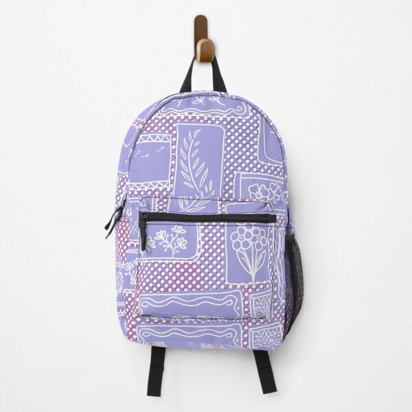 Item preview, Polkadot Pink and purple Floral Repeat Pattern designed and sold by rhombusOnion.