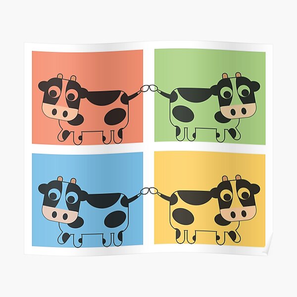 4 Cows Poster For Sale By Luxadesign Redbubble 7021