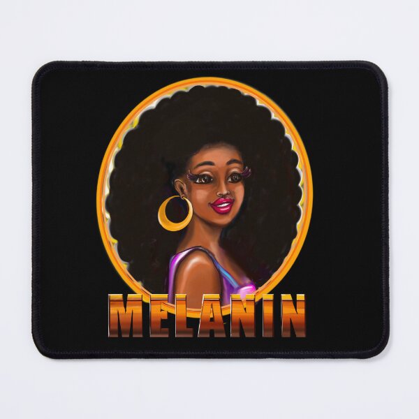 Item preview, black woman with afro hair - Melanin afro queen designed and sold by Artonmytee.
