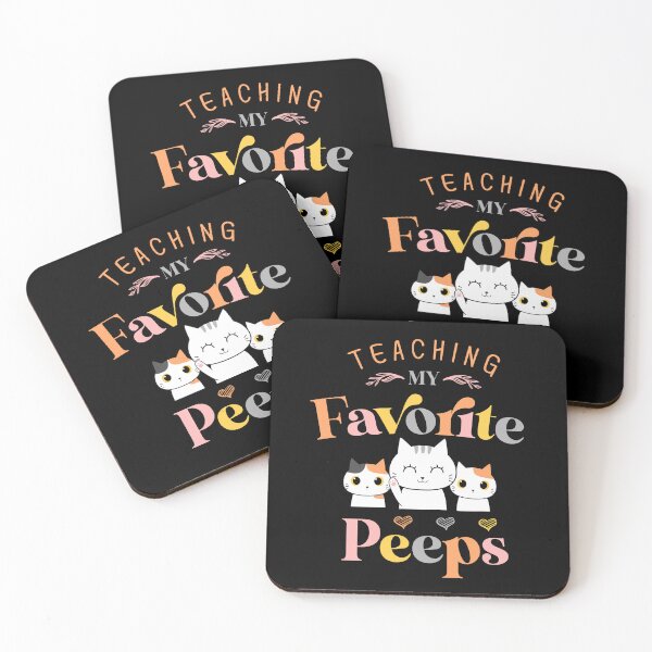 Item preview, Cute Teaching my favorite peeps funny cats designed and sold by wewmeprints.