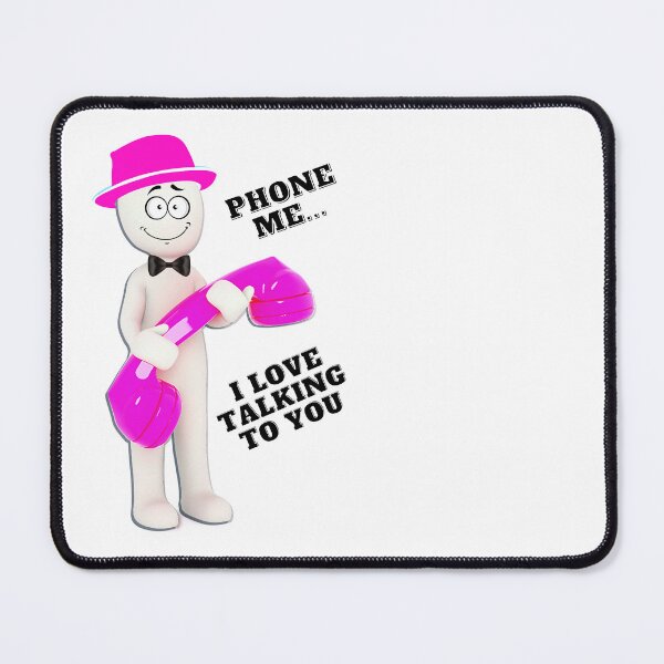 Item preview, Phone me ... I love talking to you - pinkish phone & hat designed and sold by AnnaBBS.