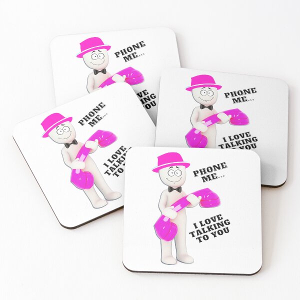 Item preview, Phone me ... I love talking to you - pinkish phone & hat designed and sold by AnnaBBS.