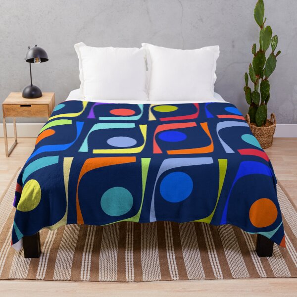Item preview, 1960s Colorful Geometric Funky Polka Dots Pattern designed and sold by worldways.