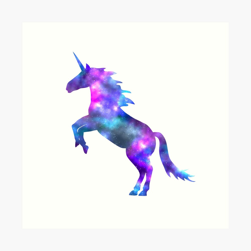 galaxy unicorn art print by kristenswanson redbubble