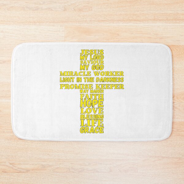 Item preview, Cross of words about Jesus Christ - Golden yellow text designed and sold by AnnaBBS.