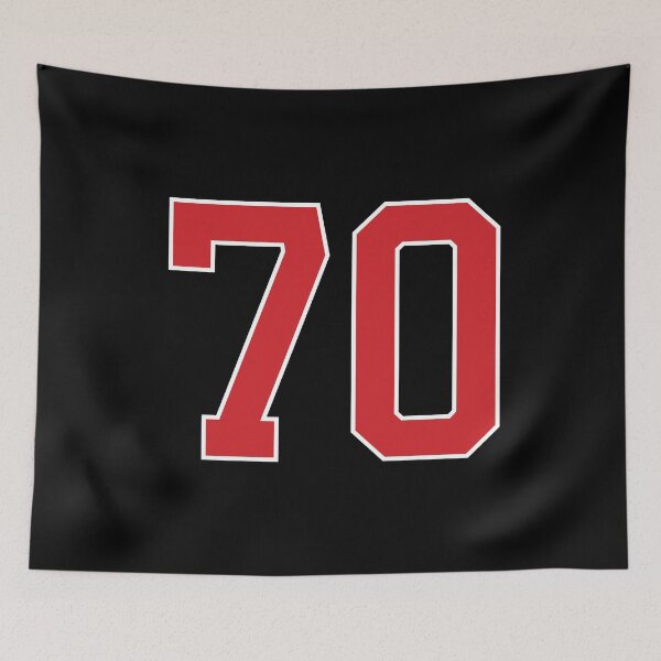 Item preview, Sports Number 70, red black color lucky sport seventy designed and sold by ArtIsParty.