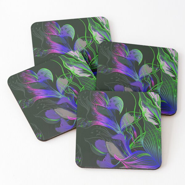 Item preview, Floral Art - Green Pink blue  designed and sold by Tshirtstory.