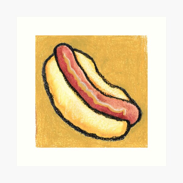Hot Dog au Pastel Impression artistique