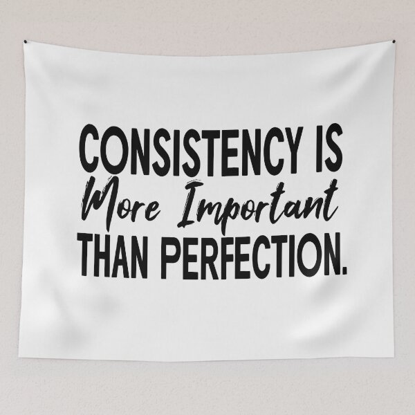 Item preview,  Consistency Is More Important Than Perfection designed and sold by retro10.