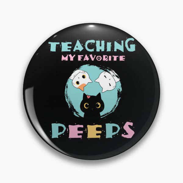 Item preview, Cute Teaching my favorite peeps funny cats designed and sold by wewmeprints.