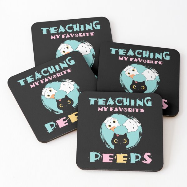 Item preview, Cute Teaching my favorite peeps funny cats designed and sold by wewmeprints.