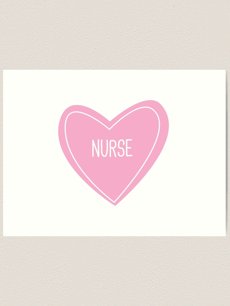 I Love Being A Nurse Heart White
