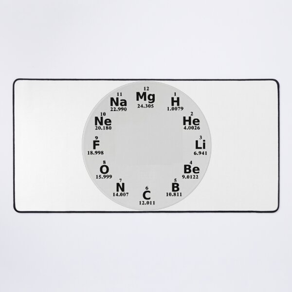Chemical Elements Wall Clock Desk Mat