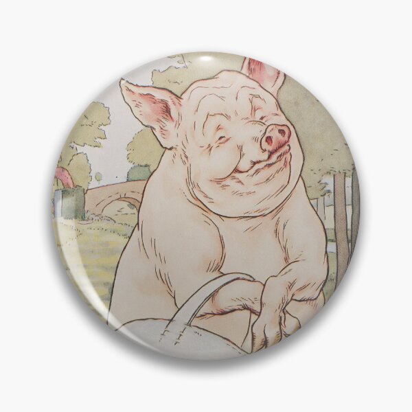 Item preview, funny pig with bucket painting designed and sold by DigitalChickHub.