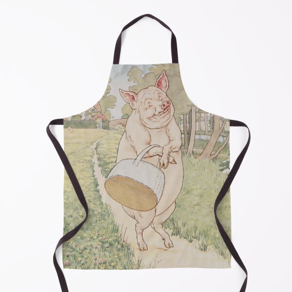 Item preview, funny pig with bucket painting designed and sold by DigitalChickHub.