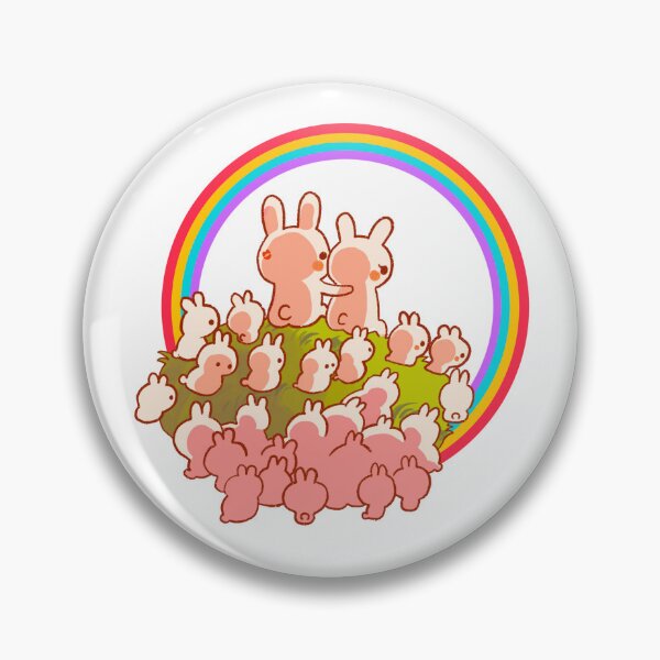 Artikelvorschau, Häschen, die einen Regenbogensonnenuntergang beobachten entworfen und verkauft von Vooolatility.