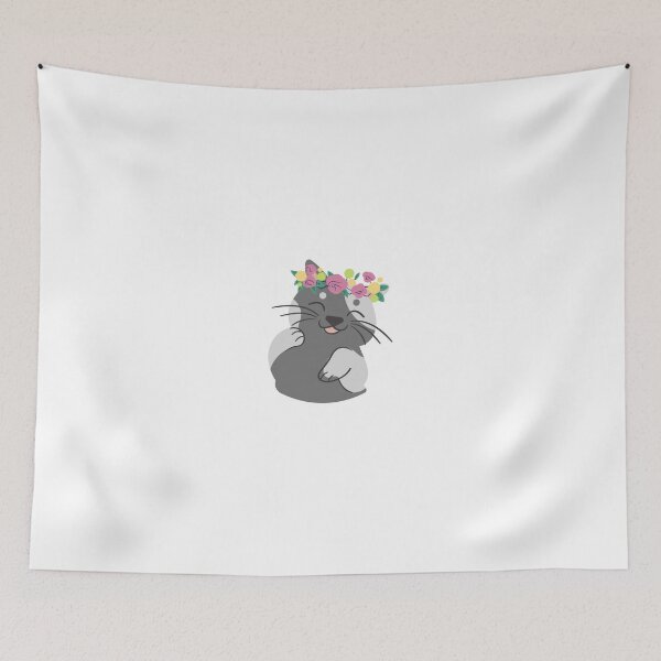 Item preview, Cat wearing a flower crown designed and sold by FallenFeline.