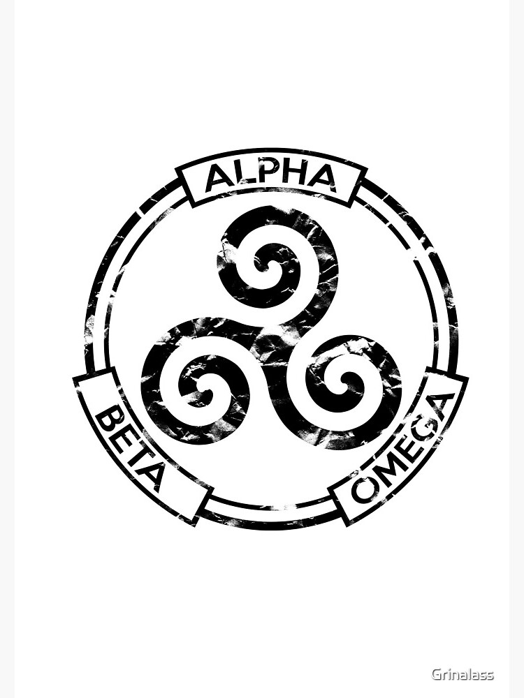 Alpha Beta Omega Black Teen Wolf Spiral Notebook