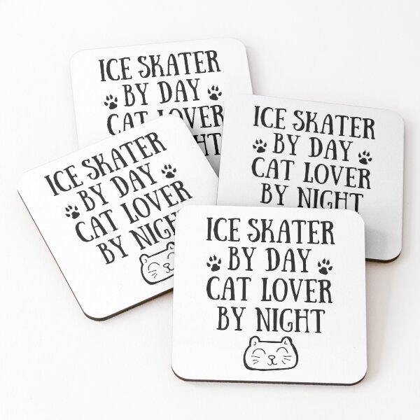 Item preview, Ice skater by day. Cat lover by night designed and sold by TheGreenGoat.