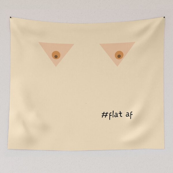Item preview, Flat af, flataf, small boobs designed and sold by FairyOfCherries.