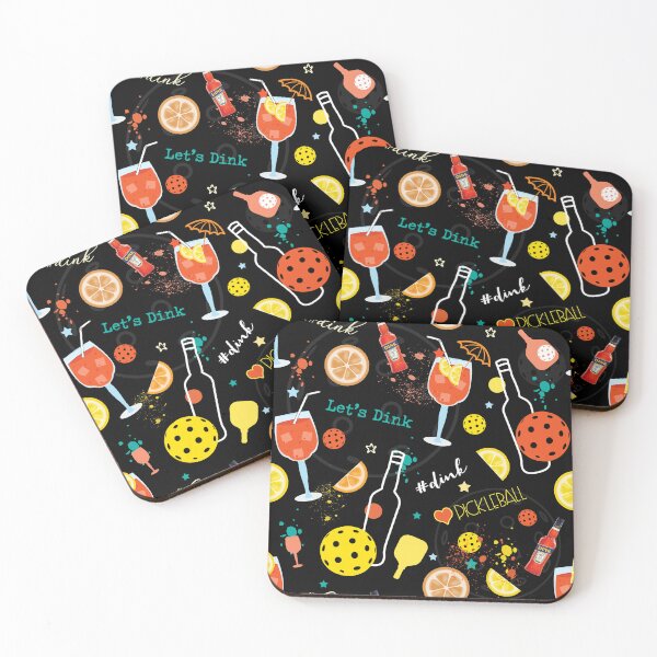 Item preview, Dink and drink, orange and yellow on black designed and sold by EvieWoj.