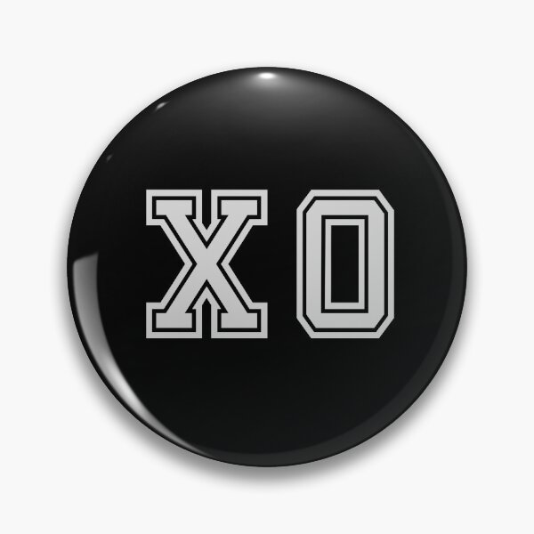 Item preview, X.O. Varsity Initials | Varsity Letters | Black And White | Personalised Gift designed and sold by Avo And Sriracha.