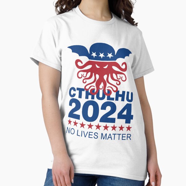 Vista previa del artículo con la obra «Cthulhu Ocultismo Vota por Cthulhu 2024 Elecciones Ocultismo Ninguna vida importa Pagano Pulpo Monstruo», diseñado y vendido por Reign Of Darkness.