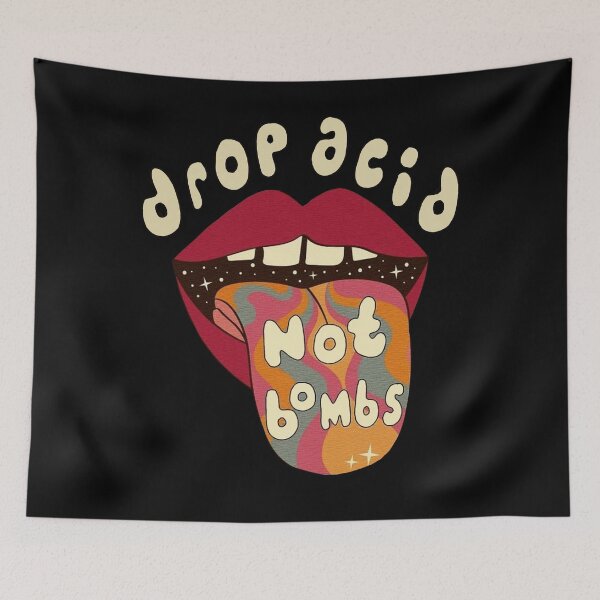Item preview, DROP ACID not Bombs Shirt MDMA PSILOCYBIN Stoner Vintage Trip Psychedelic   designed and sold by Reign Of Darkness.