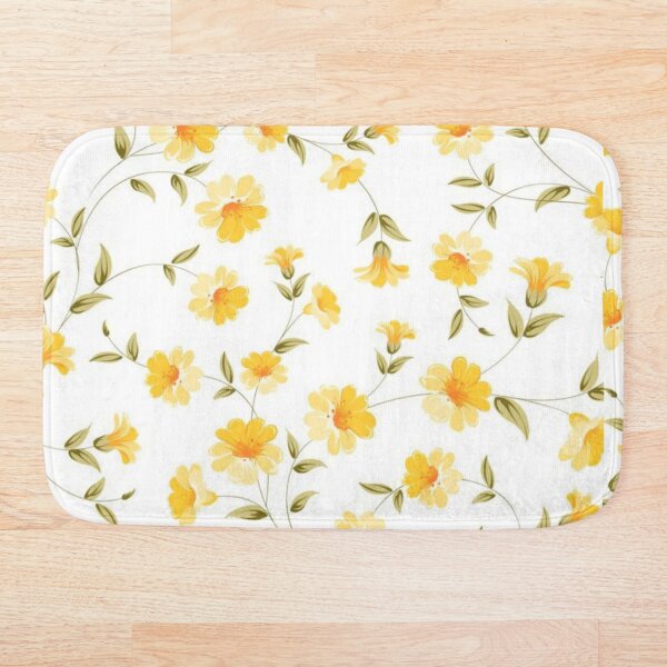 Artikelvorschau, Gedrucktes gelbes Blumenmuster entworfen und verkauft von KookDesignZ.
