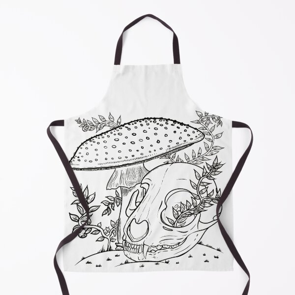 Item preview, Amanita muscaria and cat's skull (black) designed and sold by -Senaar-.