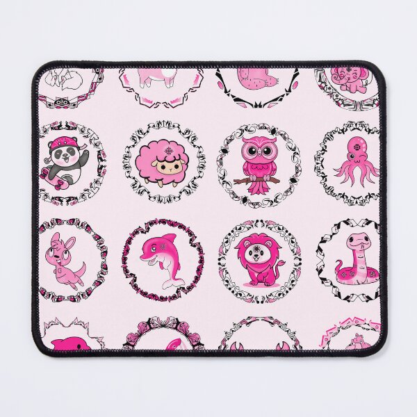 Item preview, Cute Animals in Pink Mandala Design designed and sold by MyMemoriesArts.