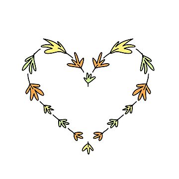 Artwork thumbnail, autumn leaf heart by Multiminjae