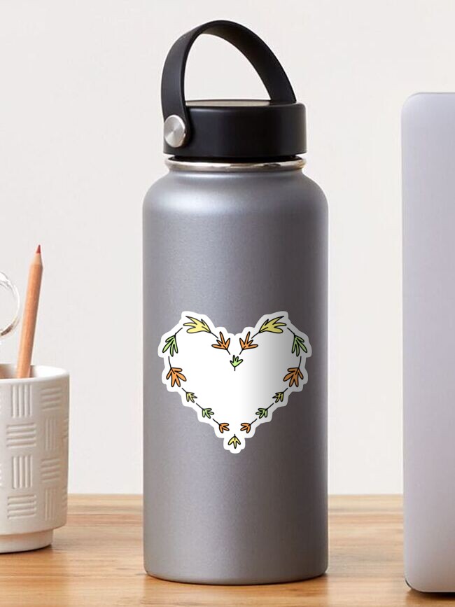 Thumbnail 1 of 3, Sticker, autumn leaf heart designed and sold by Multiminjae.