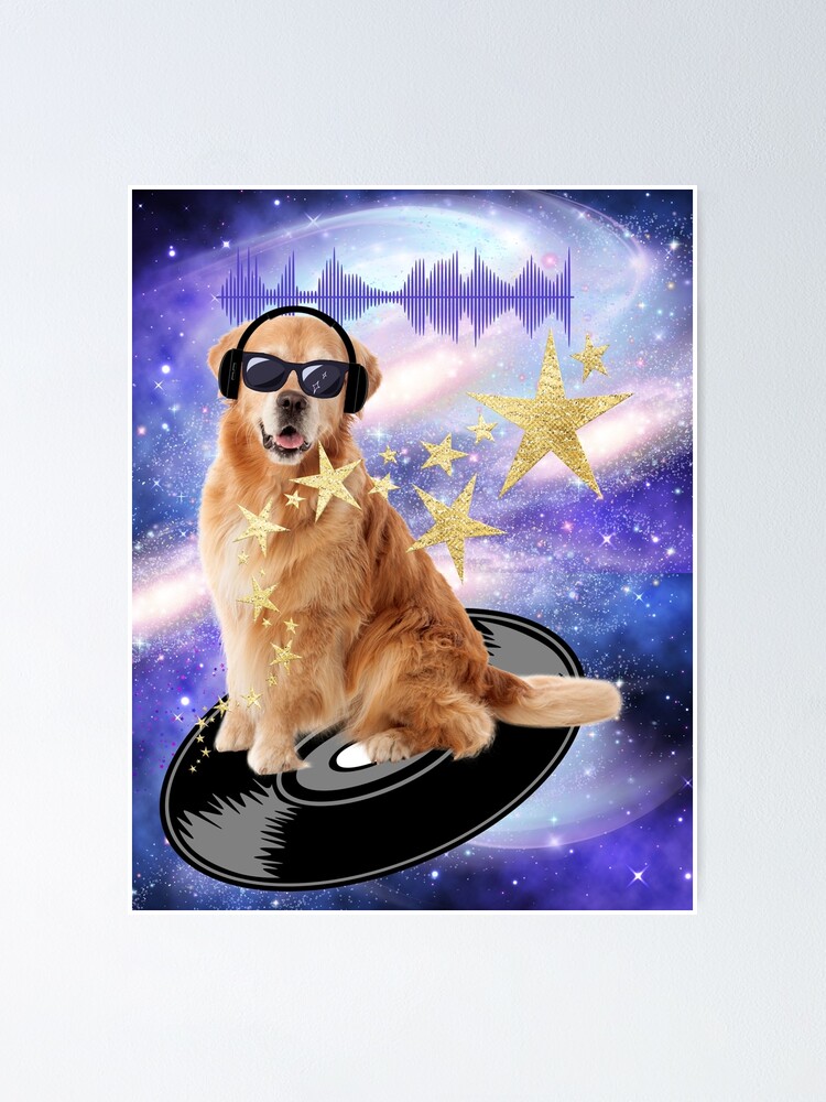 DJ Golden Retriever Dog Headphones