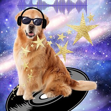 DJ Golden Retriever Dog Headphones