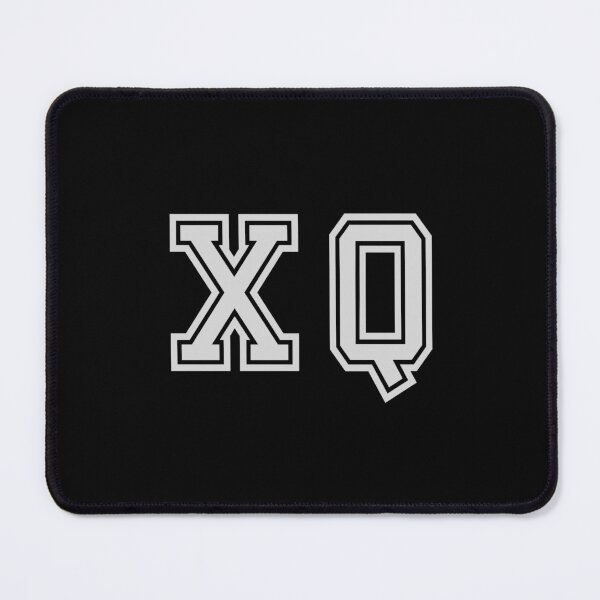 Item preview, X.Q. Varsity Initials | Varsity Letters | Black And White | Personalised Gift designed and sold by Avo And Sriracha.
