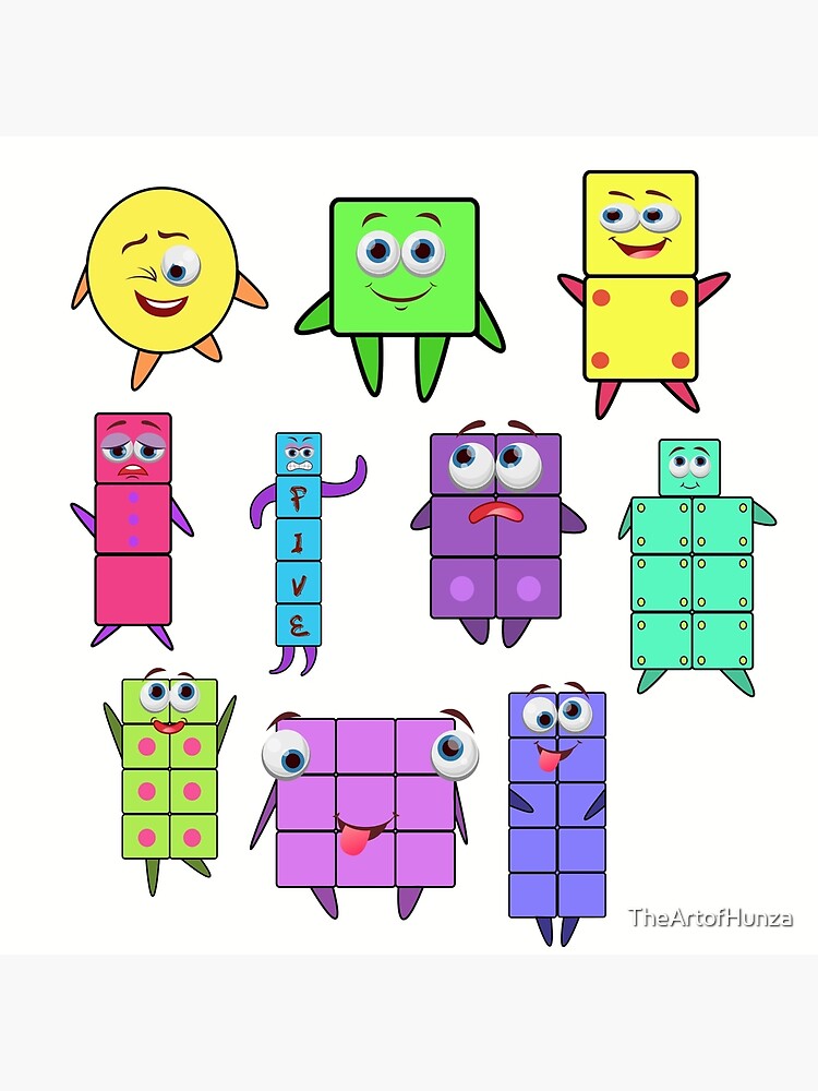 Numberblocks, Magnetic numbers, 1 to 10  Art Board Print for Sale by  TheArtofHunza