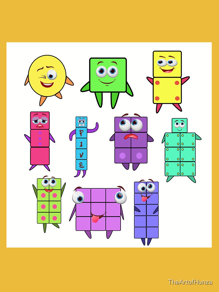 Numberblocks, Magnetic numbers, 1 to 10  Art Board Print for Sale by  TheArtofHunza