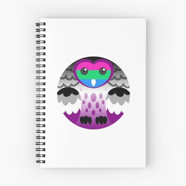 Item preview, Asexual Polyromantic Pride Owl designed and sold by FurvaNoctua.