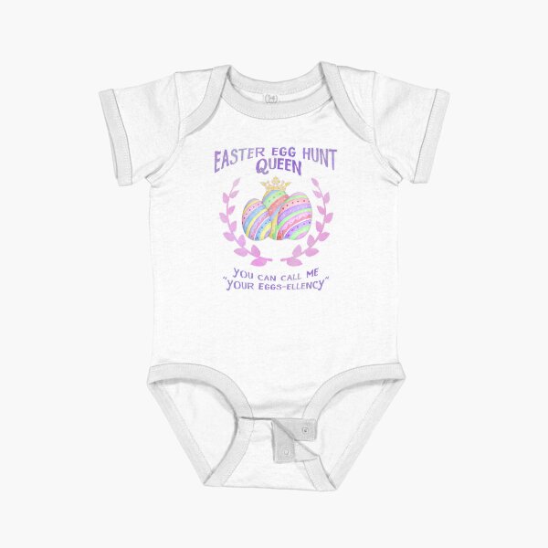 Item preview, Easter Egg Hunt Queen - Kids Cute Funny Pun T-Shirt for Girls designed and sold by nvdesign.